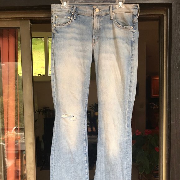 Mother Slacker Fray in Love Drunk Cowboys Jeans - Picture 1 of 8